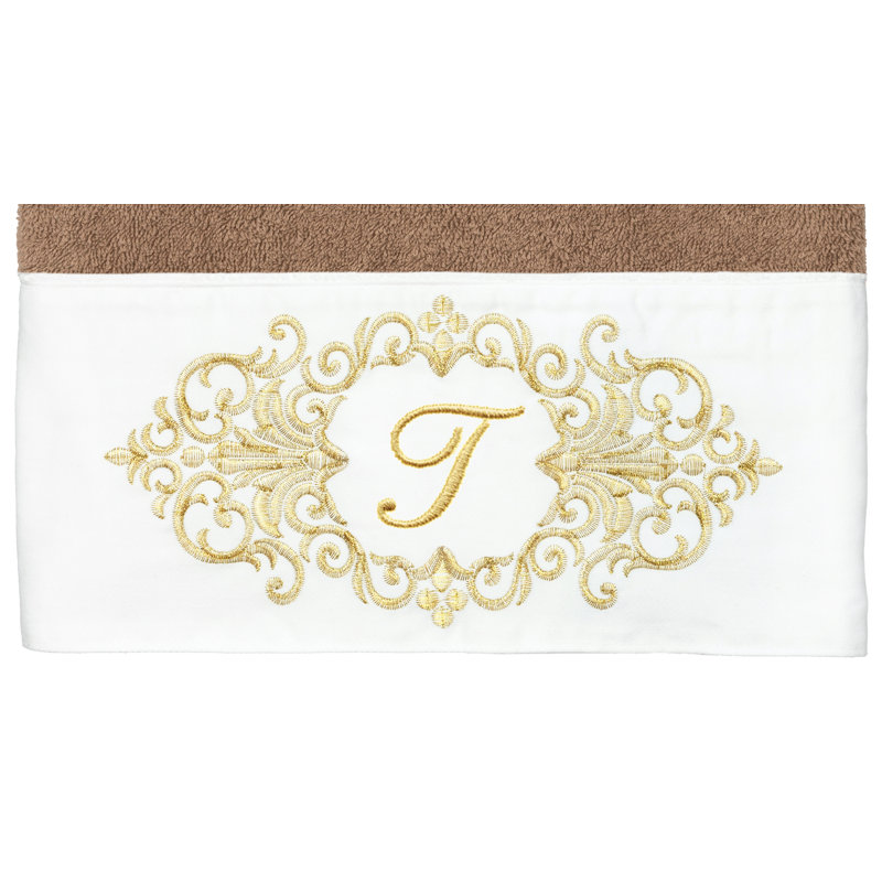 Linum Home Textiles 100% Turkish Cotton MONICA 2PC Embellished Bath Towel Set, T