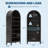 71 in. Tall Arched Wooden Shoe Cabinet & Bookcase, 7-Tier Freestanding Organizer with Adjustable Shelves, Modern Entryway, Hallway, or Bedroom Storage and Display Unit