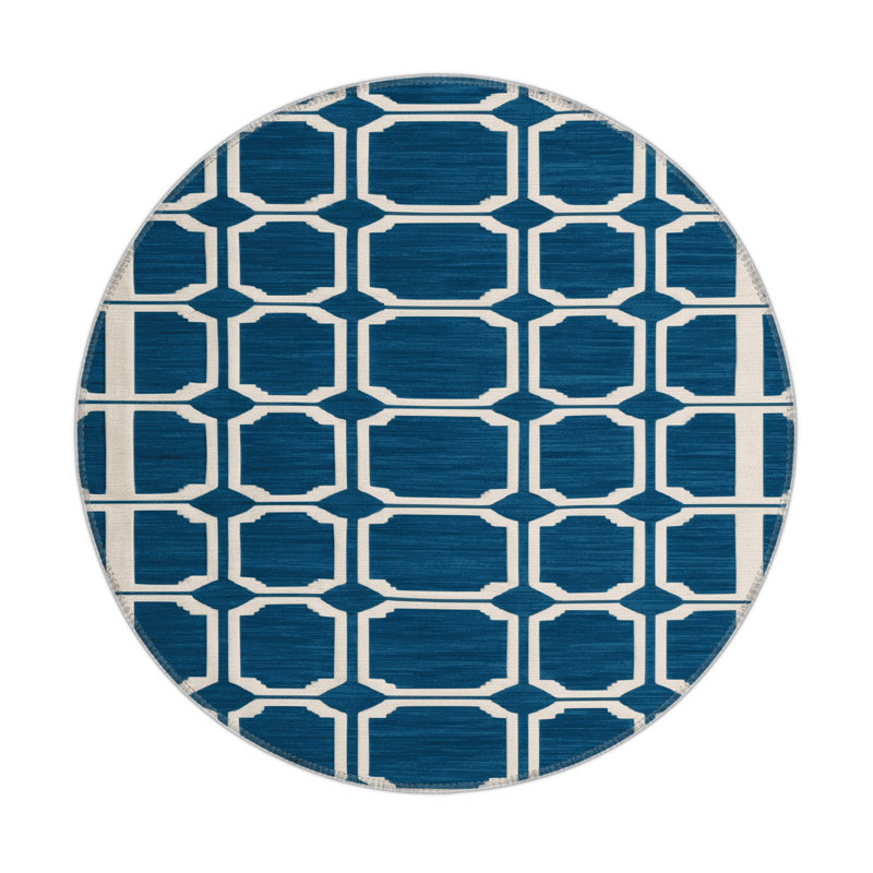 Tapis vert intérieur et extérieur Trellis, Rond 5 pi