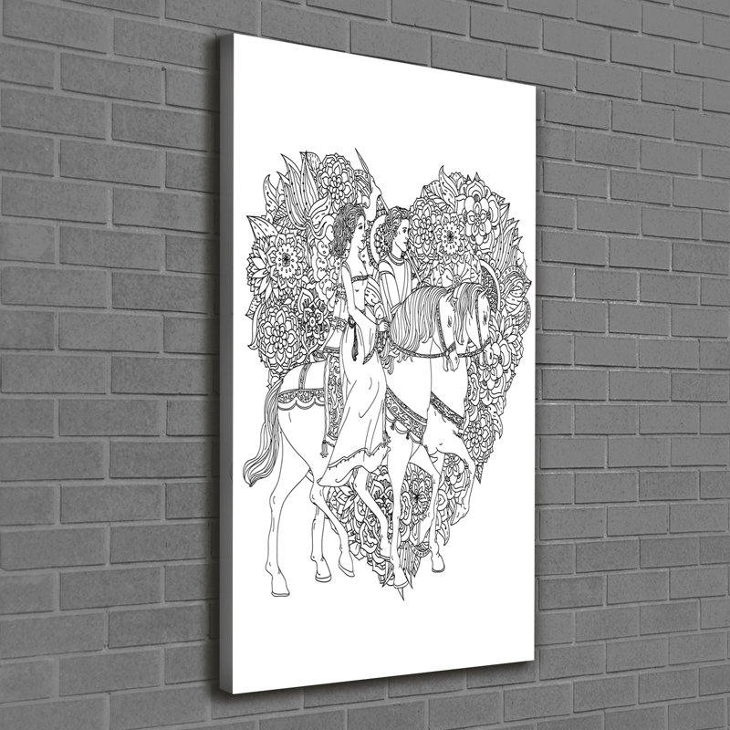 Woman and man 1 Piece Wrapped Canvas Wall Art