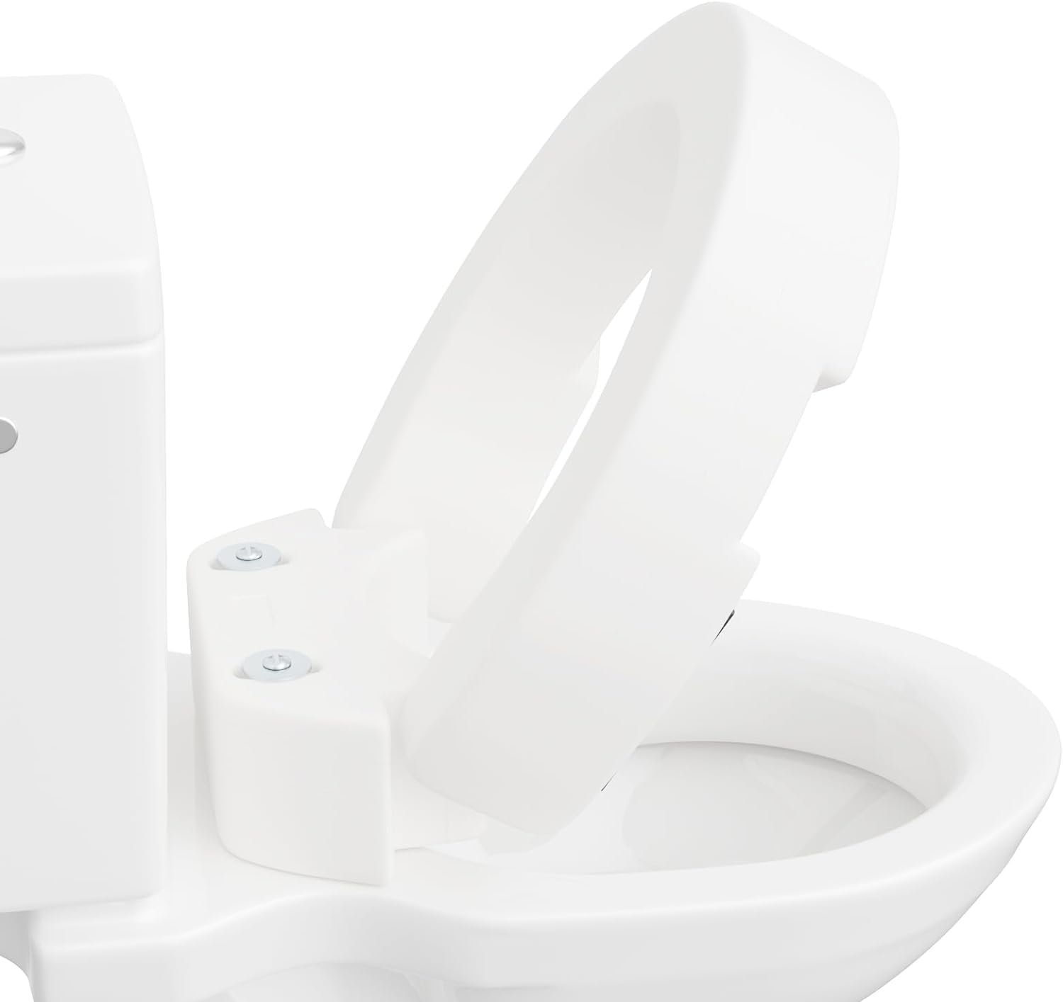 HOSOM Elongated Toilet Seat Riser, Add 3 1/2" Height, Hinge Design