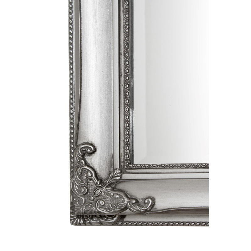 Kellison Wood Flat Mirror, 132cm H x 72cm W x 7cm D, Silver