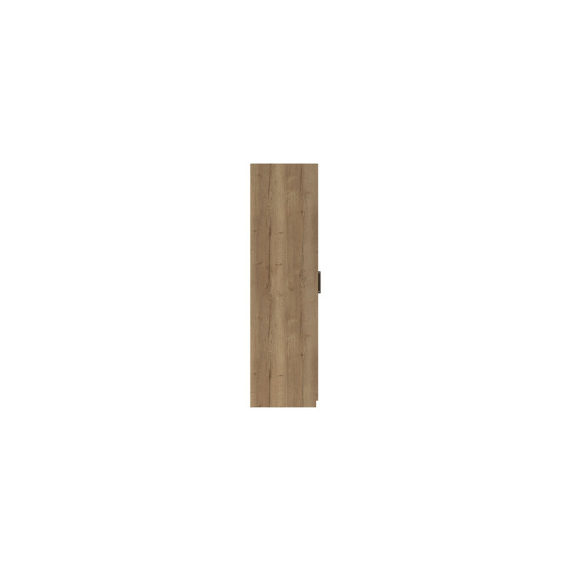Harvey-Lee 2 Door Manufactured Wood Wardrobe, Natural Rustic Oak