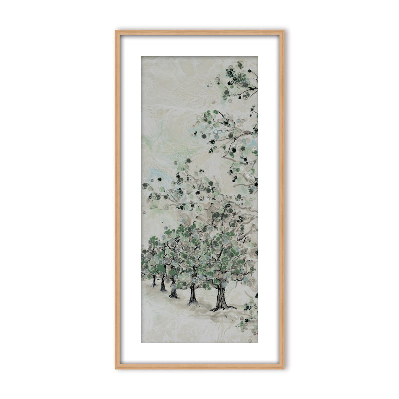 Nature Inspired "Budding Spring" Canvas Wall Art By , 16" H x 8" W x 1.125" D, Black, Framed Print