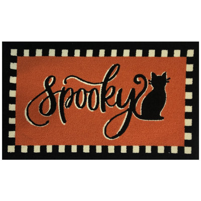 Rayures Spooky Cat Checker 30 po x 48 po