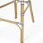 Tabourets de bar 4 pieds en aluminium bleu sarcelle avec repose-pieds-1285523937