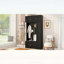 Arbre d'entrée 4 en 1 de style américain avec banc rembourré, 4 crochets et tablettes de rangement à plusieurs niveaux-204079408