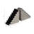 Latitude Run® Striped Steps Bookends, Black/White - A Fusion Of Mdf And Resin Magic