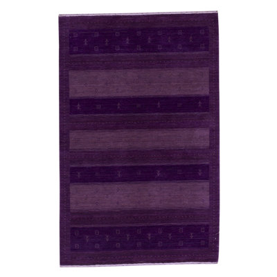 Himalayan Art Striped Area Rug in Purple