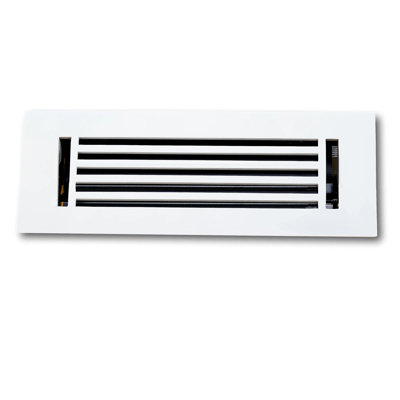 Madelyn Carter Solid Aluminum Linear Bar Vent Cover with Damper - Floor & Wall Register