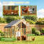 Poulaillers accessibles à pied, grand enclos rustique en bois pour volailles de style ferme, idéal pour le jardin
