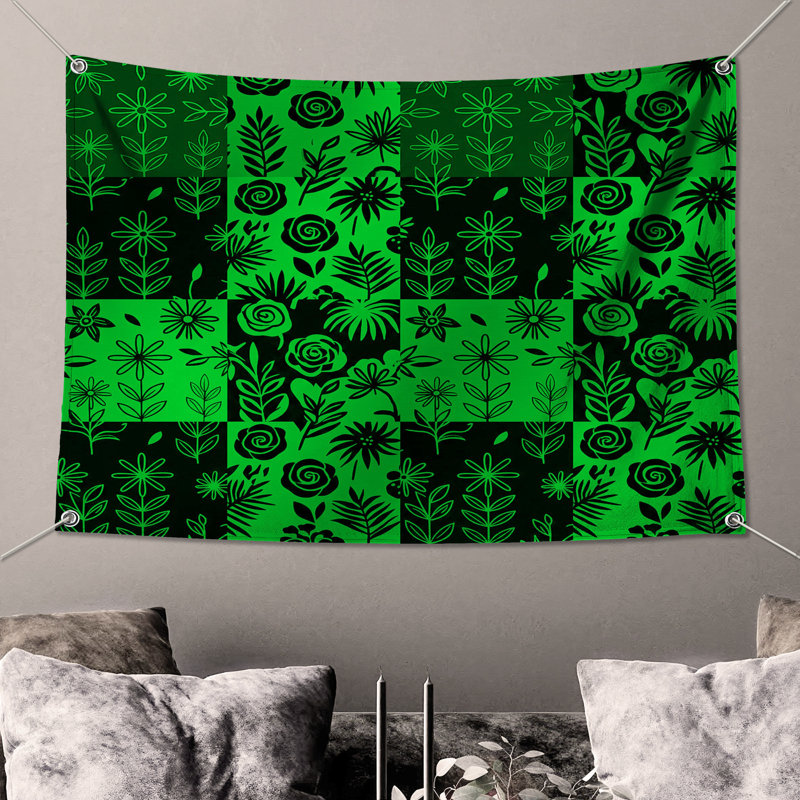 Tapisserie murale «Green», H 68 po x l 80 po avec 4 œillets
