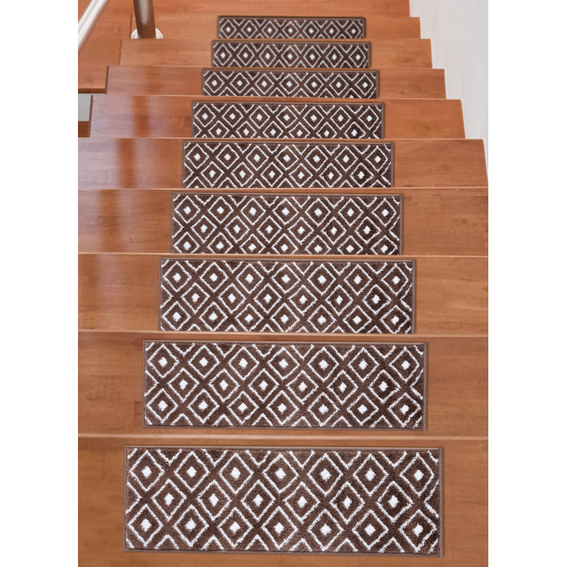 Tapis d'escalier Sargent, Brun/Ivoire