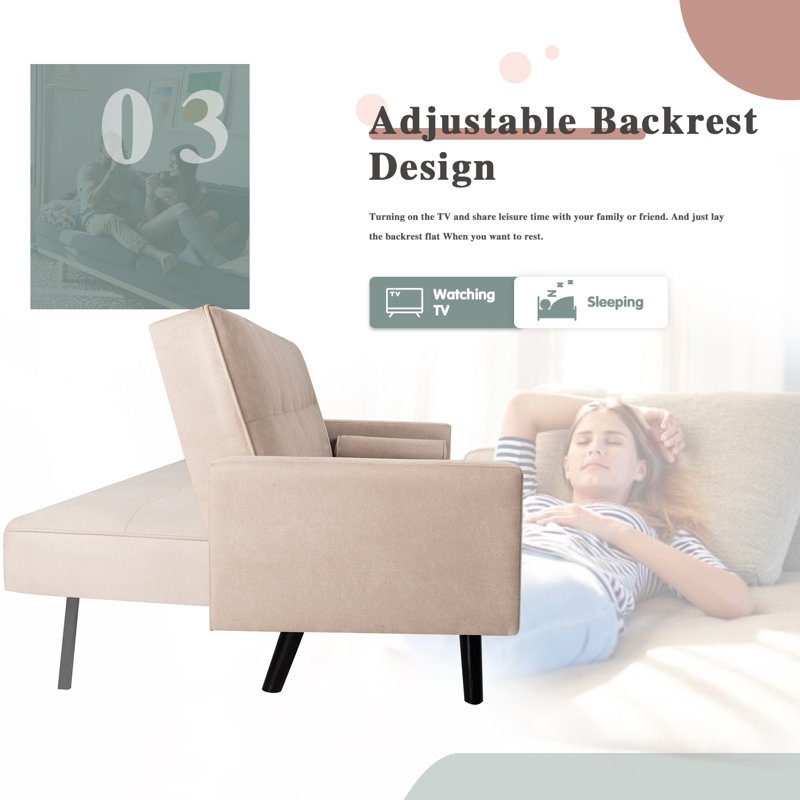 Cattalaya Upholstered Sofa, Beige Canvas