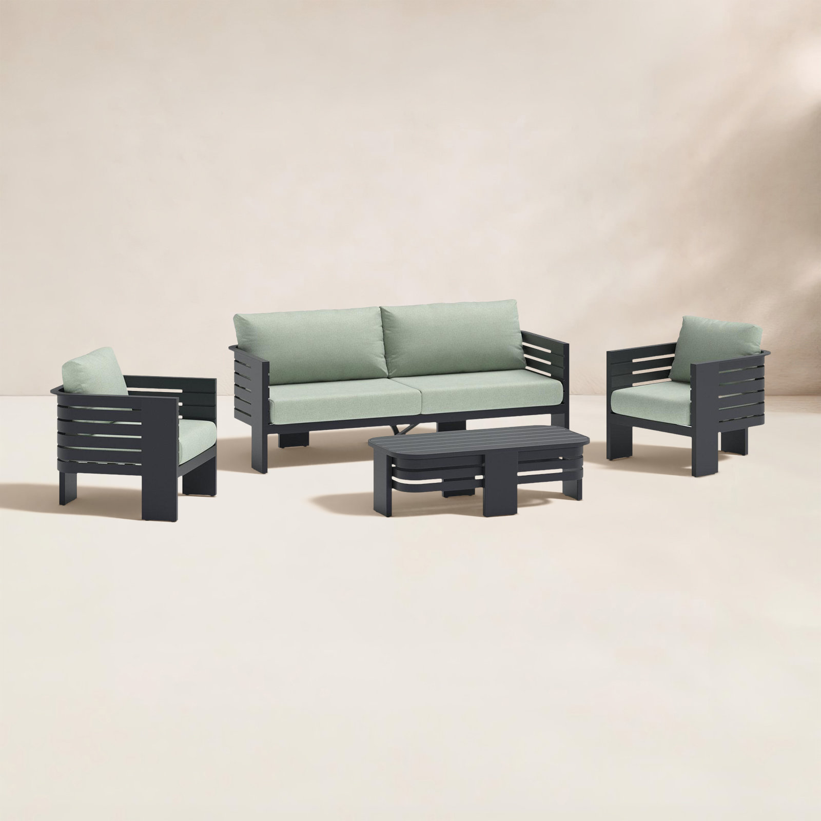 Ari 5-Person Sunbrella® Patio Seating Group, Cast Oasis