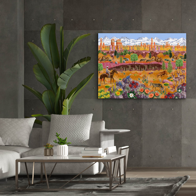  «Out West» par Gale Pitt, art mural sur toile, 54 po x 40 po, H 40 po x l 54 po