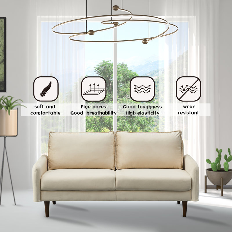 Glengormley Upholstered 70'' Sofa, Beige 100% Polyester