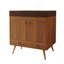 Meuble-lavabo autoportant de style Mid-Century avec comptoir en faux marbre et lavabo en céramique, armoire de rangement à double porte de 30 po, bois d'ingénierie imperméable, pieds dorés-1178987822-1178987823