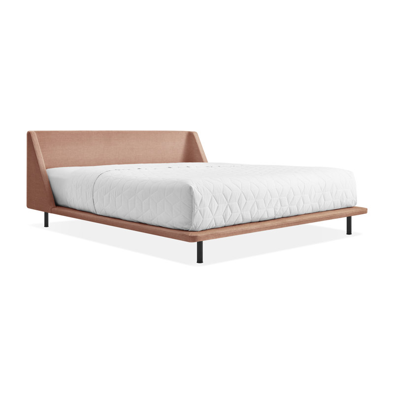 Nook Upholstered Bed, King, Edwards Navy Crossweave