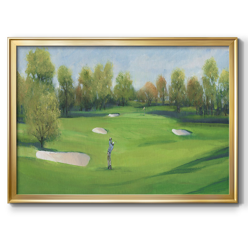 Fairway Shot II - reproduction de photo sur toile, Or, H 18 po x l 26 po x P 1,5 po