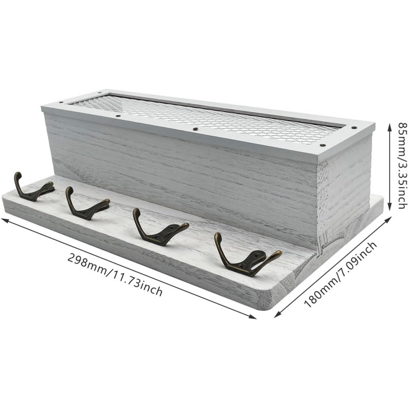 Willowdale Manufactured Wood Wall Organizer, White