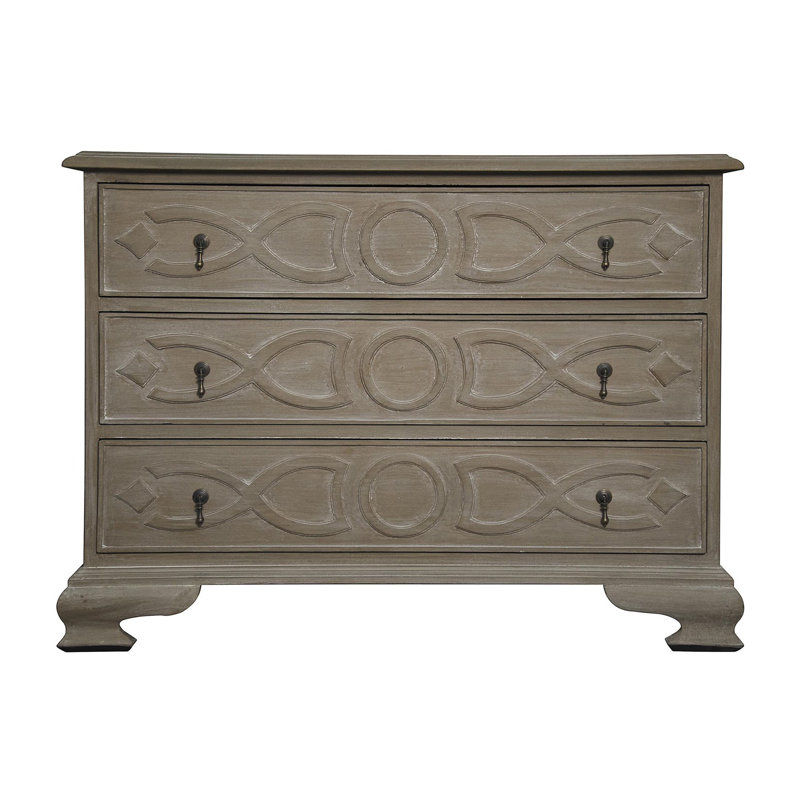 Sofie 40'' W 3 - Drawer Dresser, Weathered