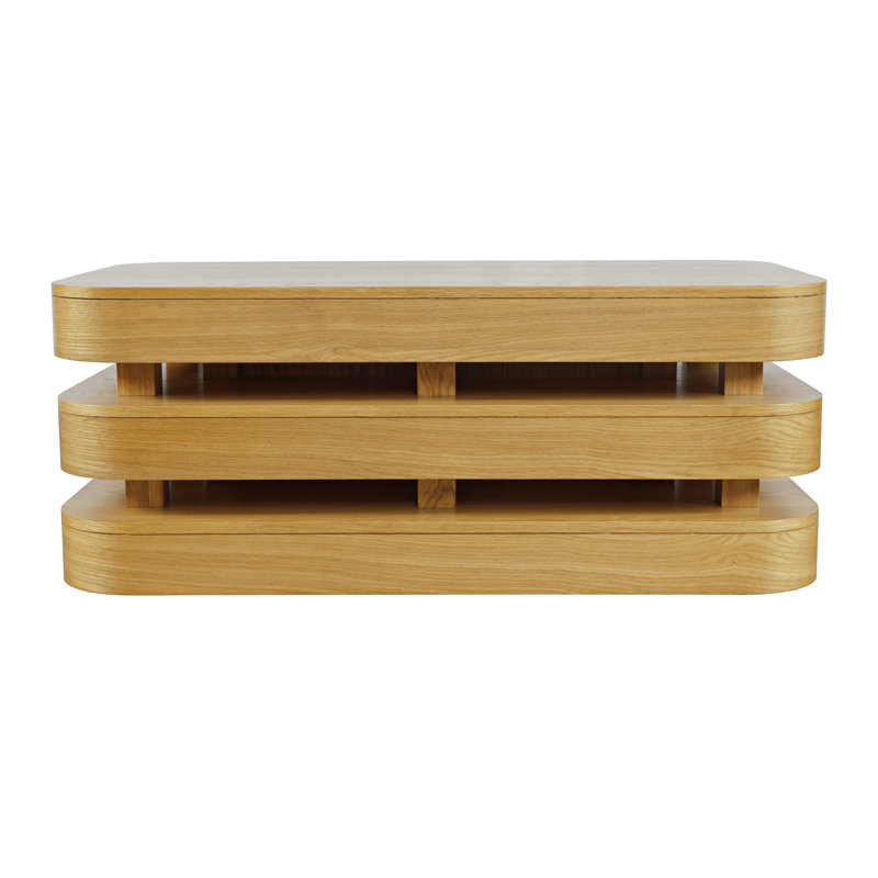 Table basse à roulettes Marta, Bois de chêne