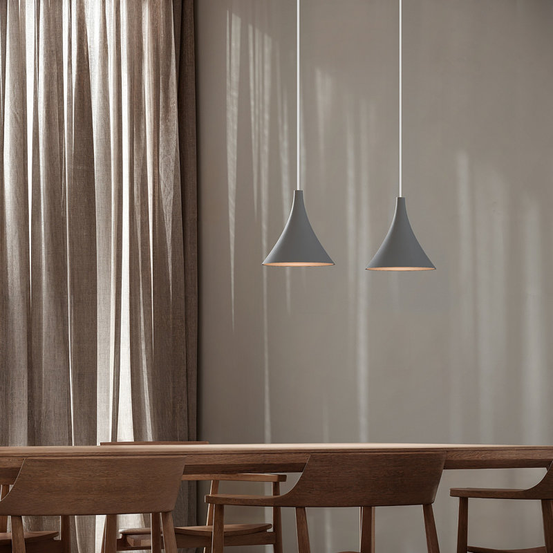Gota Pendant Light, White, Poppy, 20" H x 9.84" W x 9.84" D