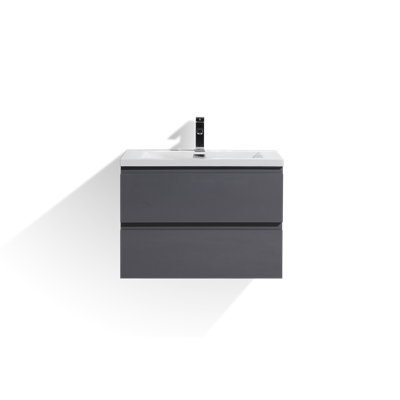 Base de meuble-lavabo simple 30 po fixée au mur seulement
