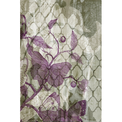 Arabesque Butterflies III by Jennifer Goldberger - Wrapped Canvas Print