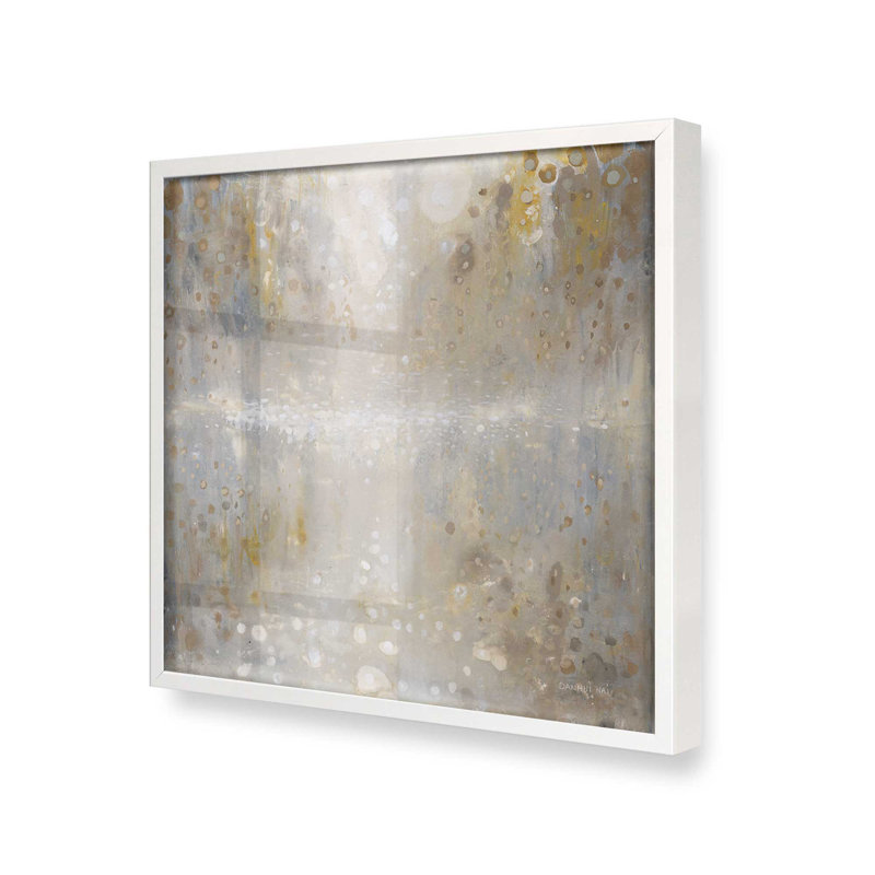 «Shimmering Drops of Light I», reproduction sur toile, H 13,5 po x l 13,5 po, Argent argent