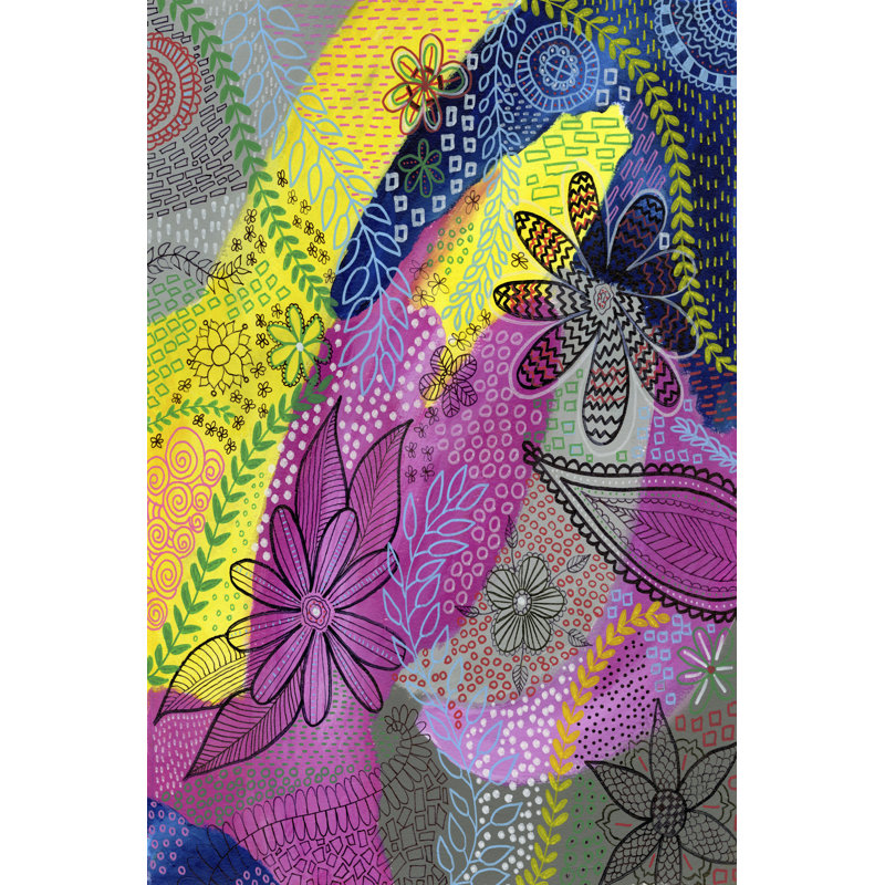 «Chaotic I» par Regina Moore - peinture sur toile tendue, H 48 po x l 32 po