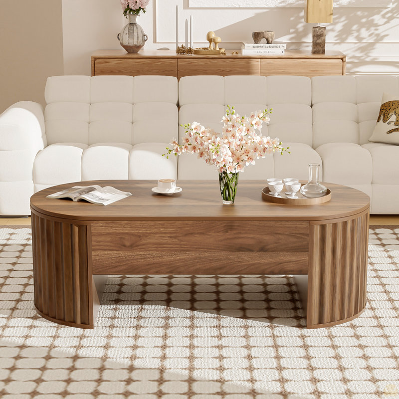 Table basse à plateau relevable 47,2 po avec compartiment caché