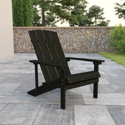 Commercial All-Weather Poly Resin Wood Adirondack Chair by Rosecliff Heights