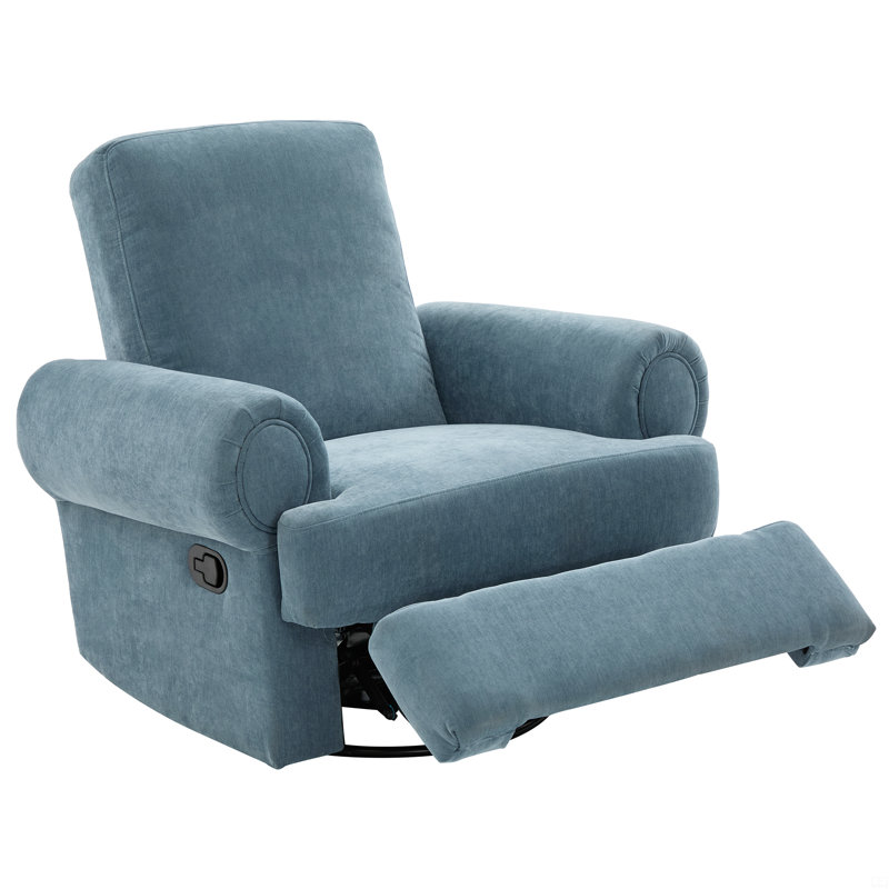 Fauteuil inclinable manuel pivotant avec dossier réglable, Bleu