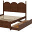 Grand lit plateforme avec tiroirs, lit gigogne simple TG-45919731