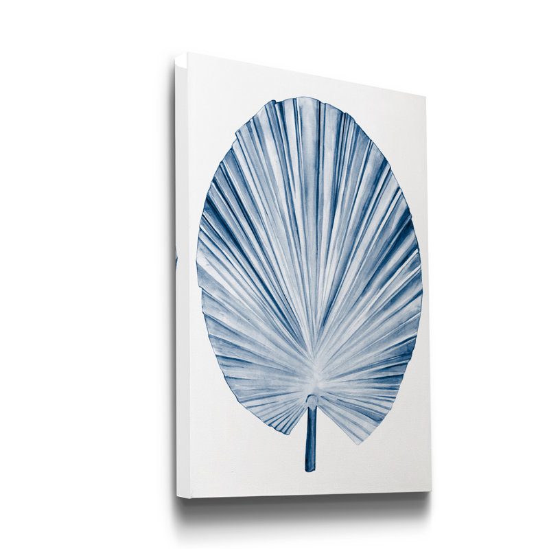 Reproduction d’art sur toile tendue « Indigo tropical Leaves IV », H 20 po x l 16 po x P 1 po