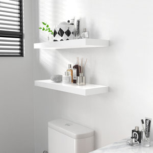 Miami 24" W x 8" D Floating Shelves Set with Invisible Wall Mount Brackets
