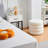 Round Storage Ottoman, Modern Footstool, Vanity Stool with Flip-Top Tray-1545601