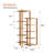 10-Tier Adjustable Shoe Rack, Bamboo Narrow Shoes Display Shelf Stand Storage Organizer for Entryway
