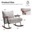 Chaise avec accoudoirs à bascule en métal gris, pour le salon