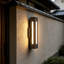 Modern Black Rectangular Linear LED Outdoor Wall Light