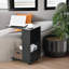 Carnevale C Shaped End Table With Storage Living Room Furniture Side Sofa Table-818368581