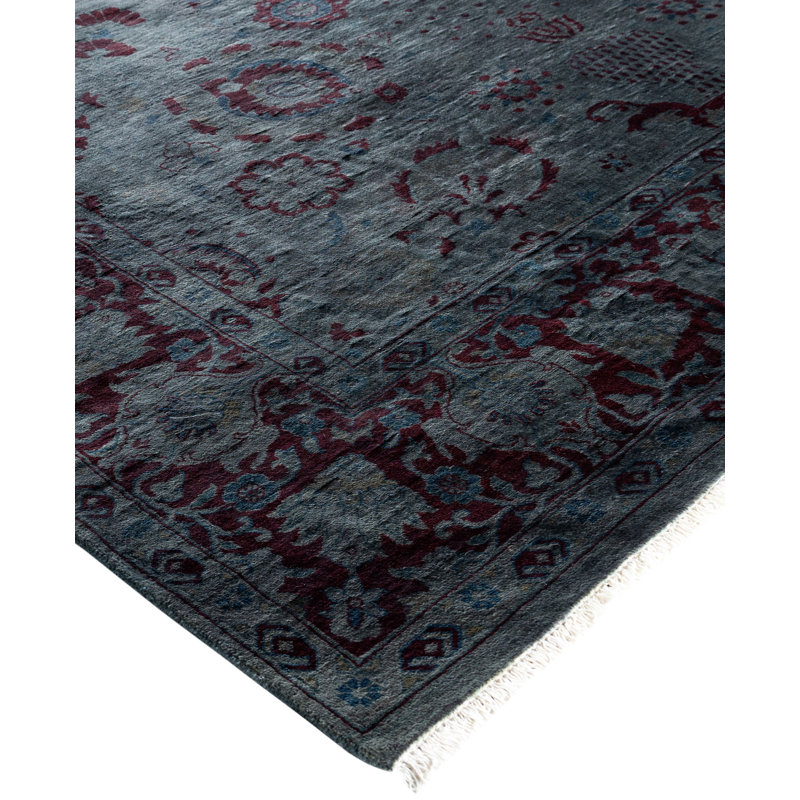 Overdyed One-of-a-Kind 6' 2" X 8' 10" Hand Knotted Area Rug