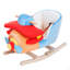 Cheval à bascule pour enfants, chaise en peluche en bois