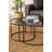 Modern Coffee Table with Tempered Smoked Glass Top, Sturdy 100% Metal Frame, Legs: 0.6 x 0.6 inches | Industrial Design in Black & Fume | Perfect for Living Room & Contemporary Spaces-749900965-749900967