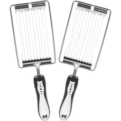 2Pcs Egg Slicer Boiled Ham Slicing Tool Indoor Strawberry Fruit Vegetables Slicer