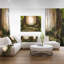 Romantiques vert forêt vue - impression sur toile tendue-18435679