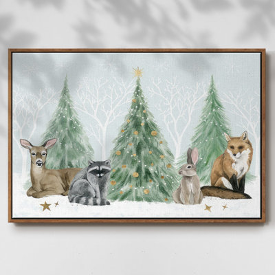Collection de Noël dans la forêt, toile tendue avec châssis en A