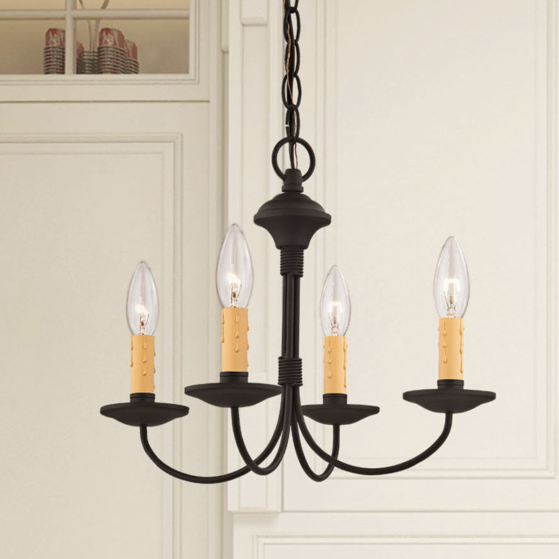 Analycia 4 - Light Steel Dimmable Chandelier